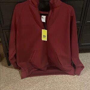 All in Motion Burgundy Half-Zip Hoodie